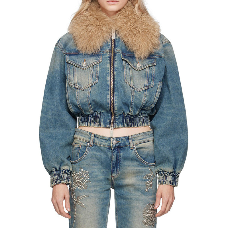 Women's All-match Quilted Denim Jacket