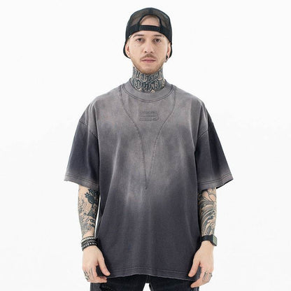 Retro Wash Tie-dye Oversize Short-sleeved T-shirt For Men MuddyStock