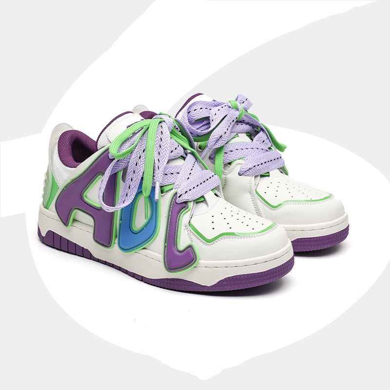 Purple Bread Sneakers For Men And Women null