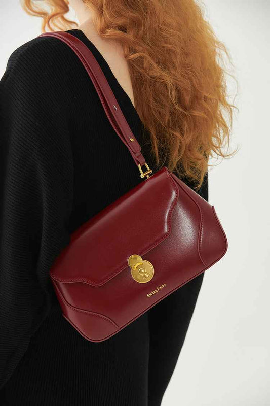 Women's Niche Leather Shoulder Bag Red