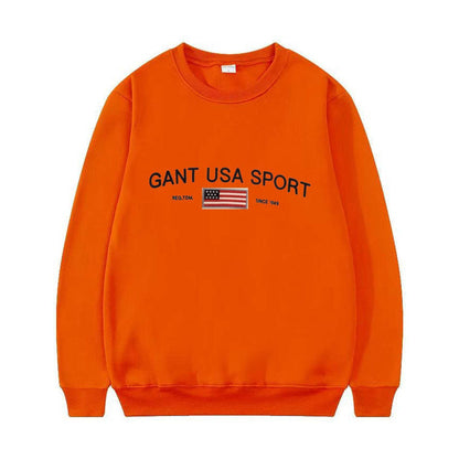 Crew Neck Sweatshirt For Men And Women | MuddyStock Originals Orange Red MuddyStock