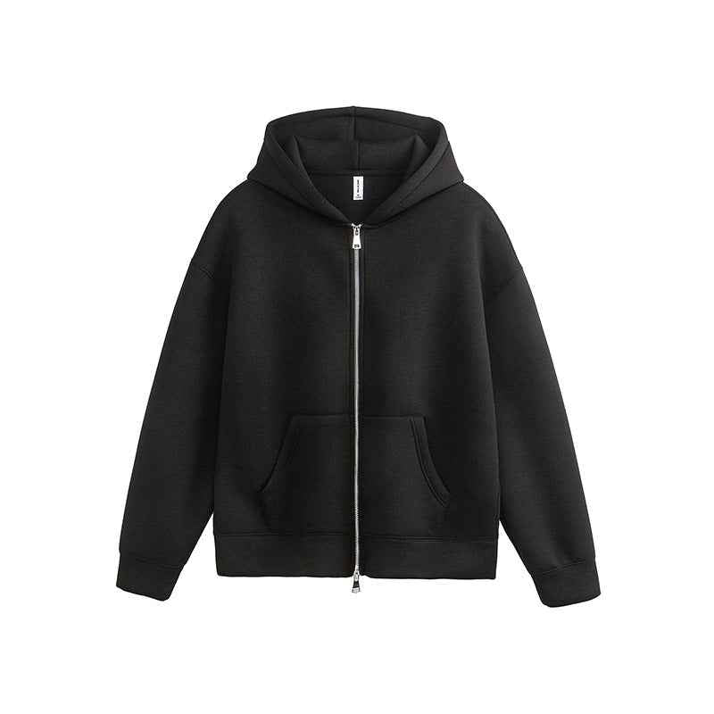Women's Retro Loose Casual Hoodie Black MuddyStock