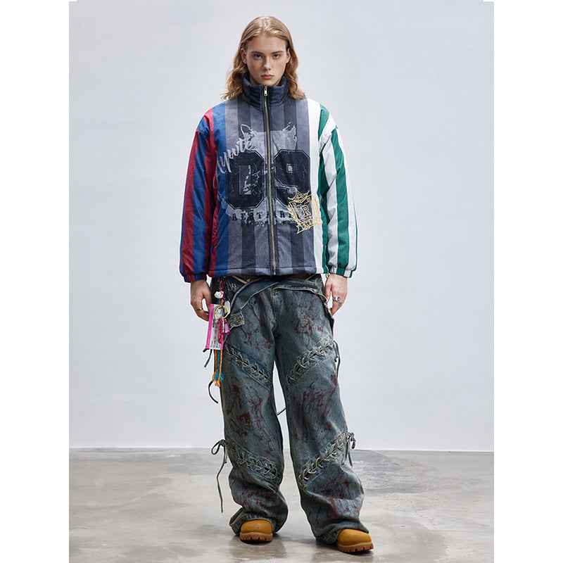 Retro Patchwork Embroidery Jacket For Men And Women MuddyStock