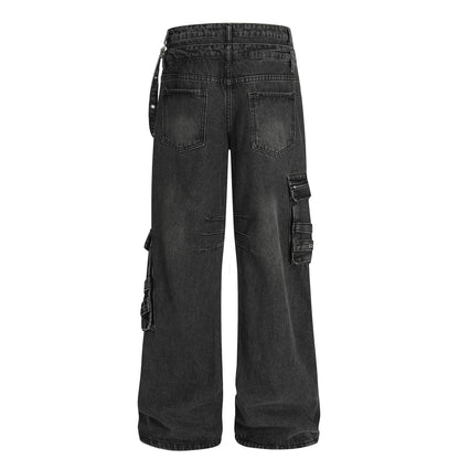 Retro design heavy-duty multi pocket denim work pants for women | MuddyStock Originals