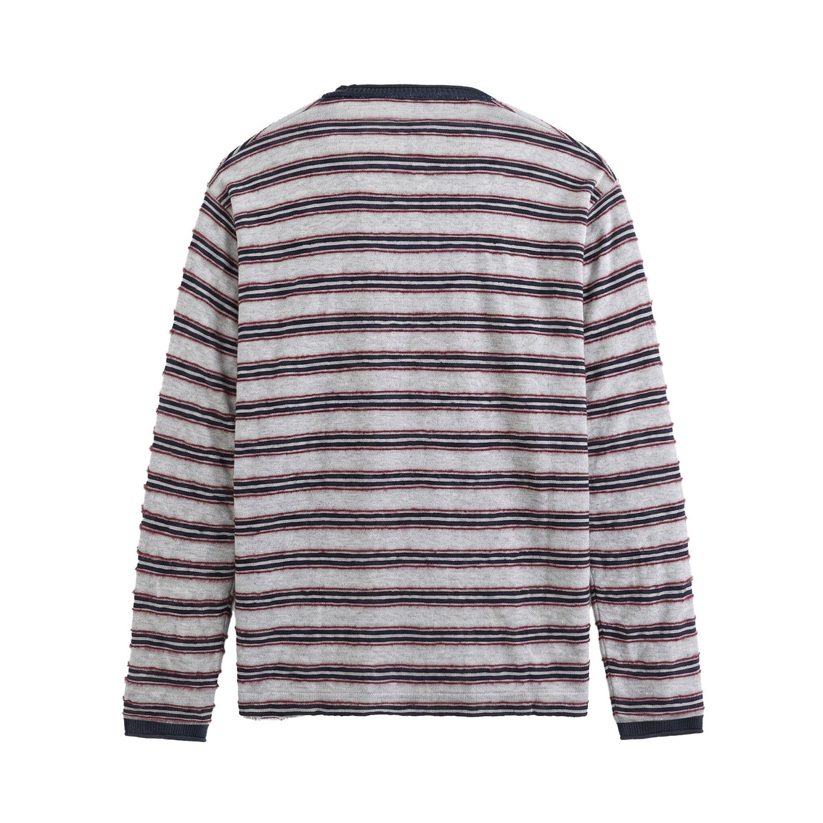 Casual Color-Blocked Stripe Loose Long Sleeve T-Shirt For Men | MuddyStock Originals