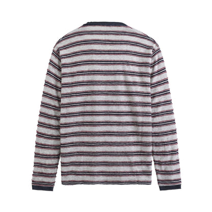 Casual Color-Blocked Stripe Loose Long Sleeve T-Shirt For Men | MuddyStock Originals