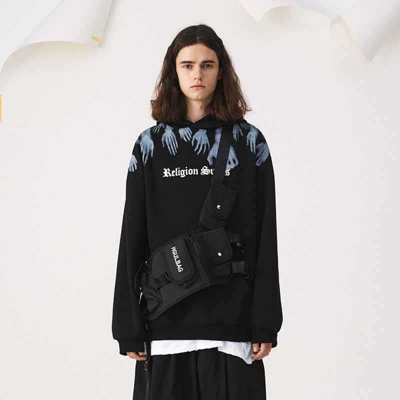 HOODIE ghost hand fleece hoodie MuddyStock