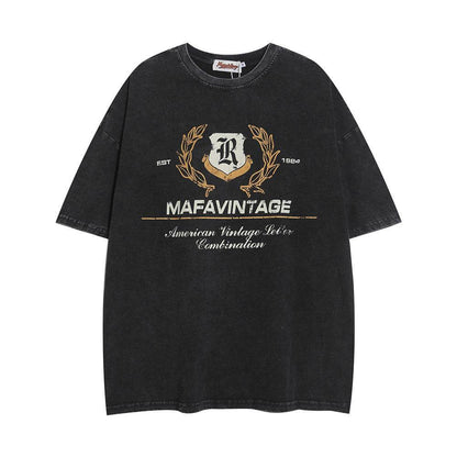 Punk Letter Print Short-sleeve T-shirt For Men MuddyStock