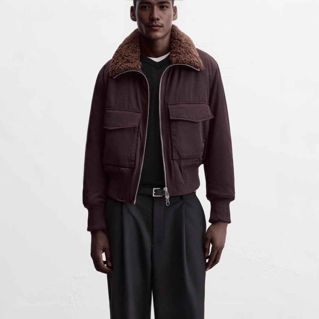 Men's Stand-up Collar Jacket With Pockets MuddyStock