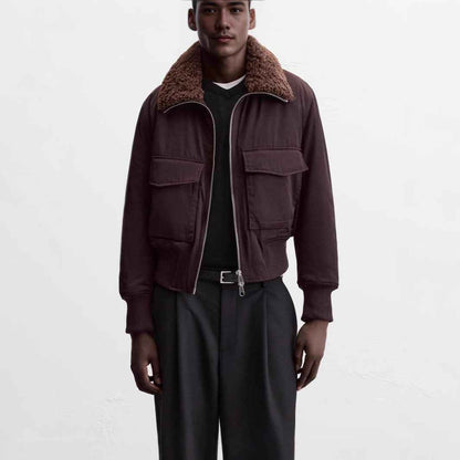 Men's Stand-up Collar Jacket With Pockets MuddyStock