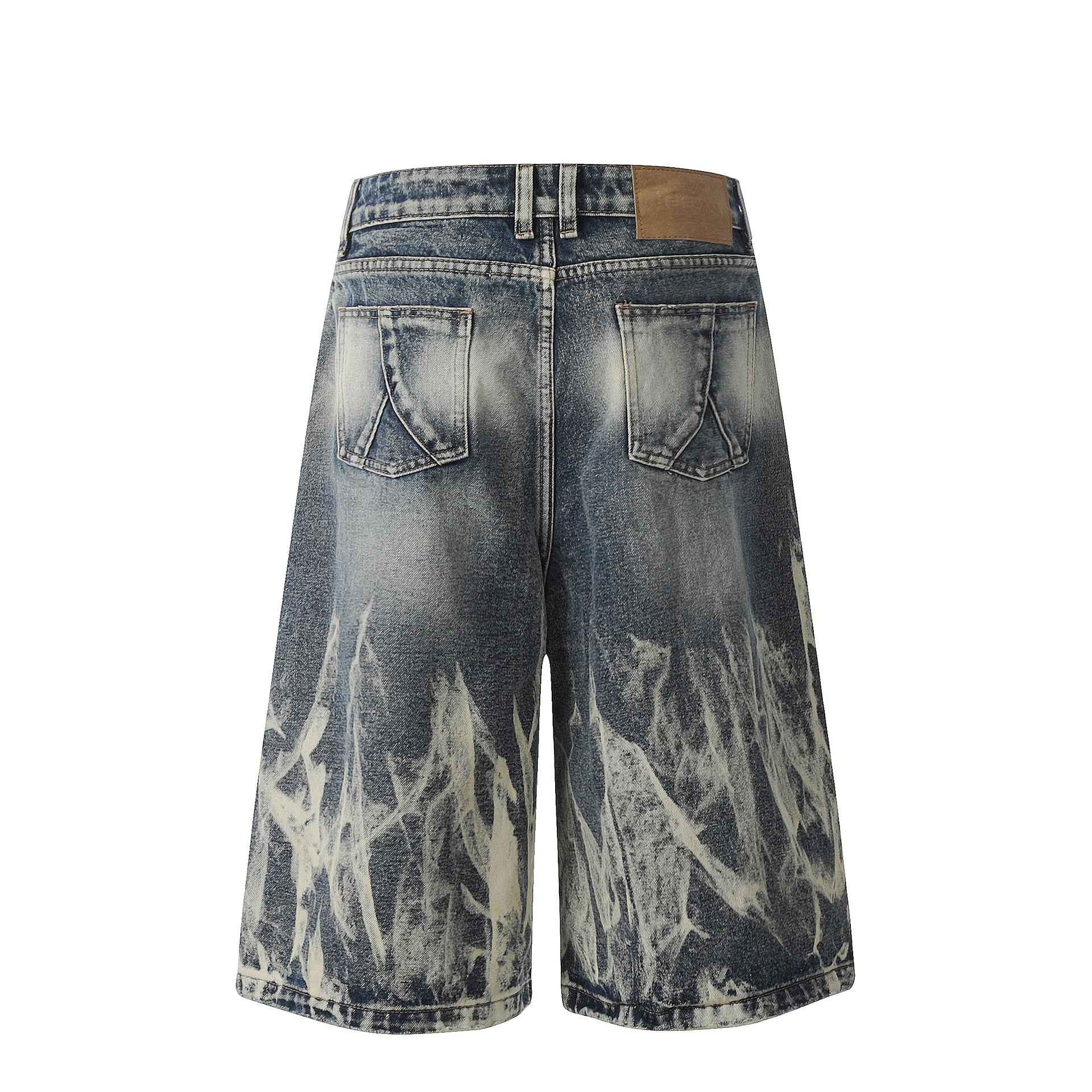 Men's vintage faded color wide-leg cropped pants | MuddyStock Originals