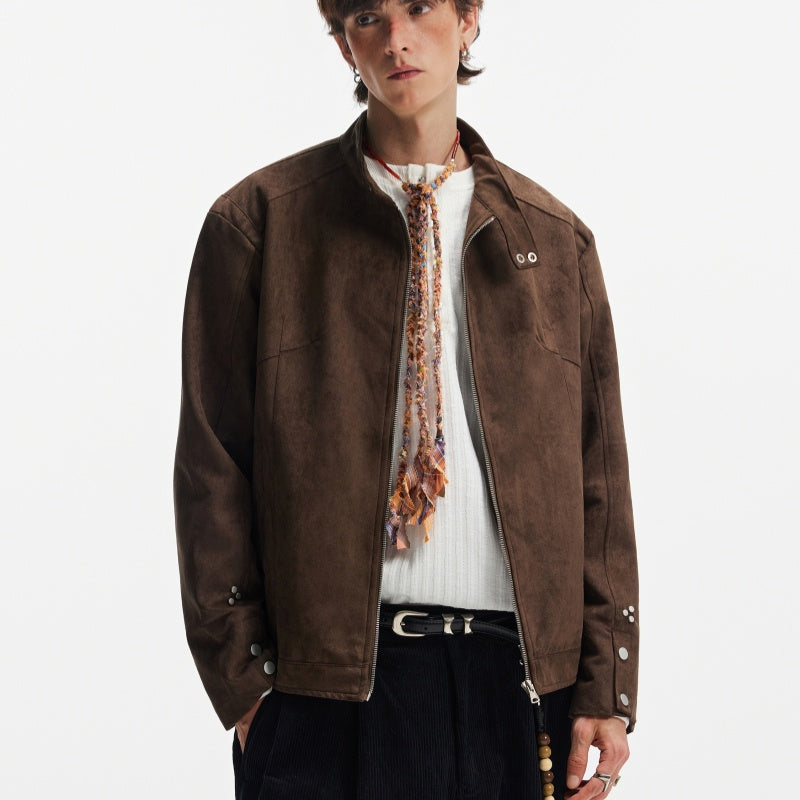 Short Men's Suede Jacket