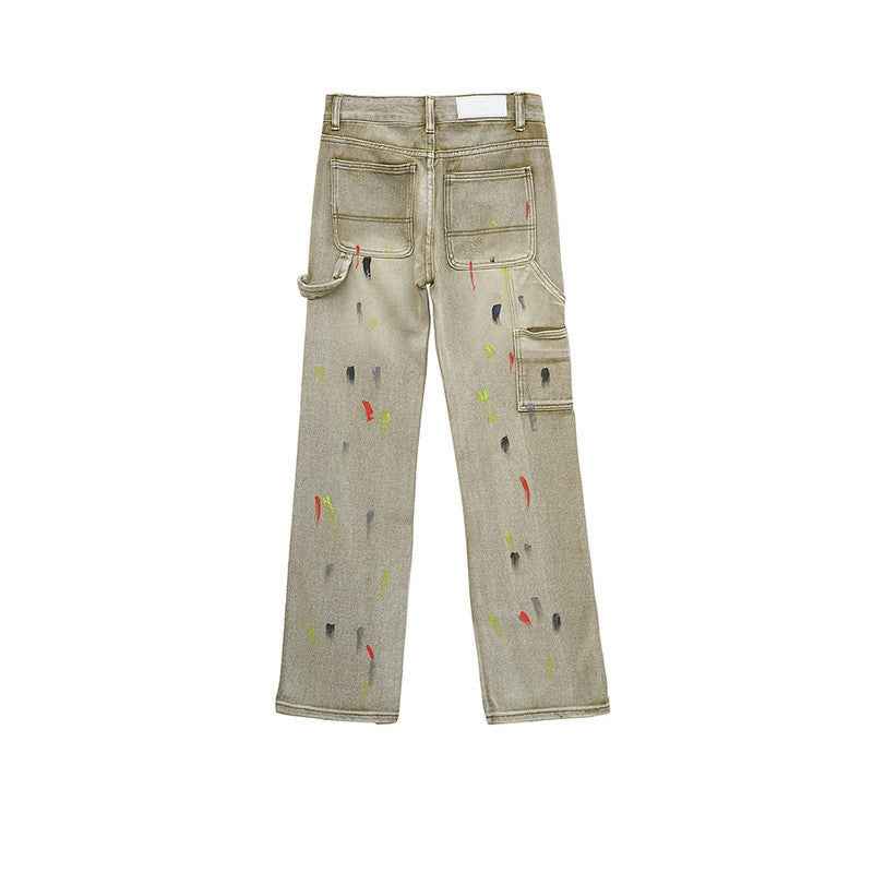 Men's Trendy Straight-leg Jeans Picture color