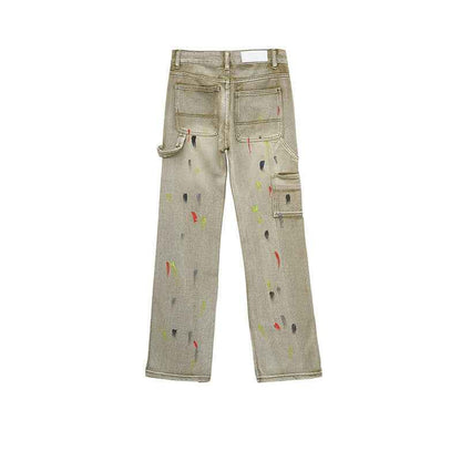Men's Trendy Straight-leg Jeans Picture color