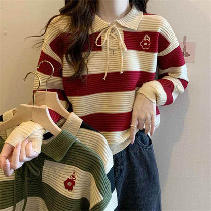 Autumn New Fashion Striped Clothes Women MuddyStock