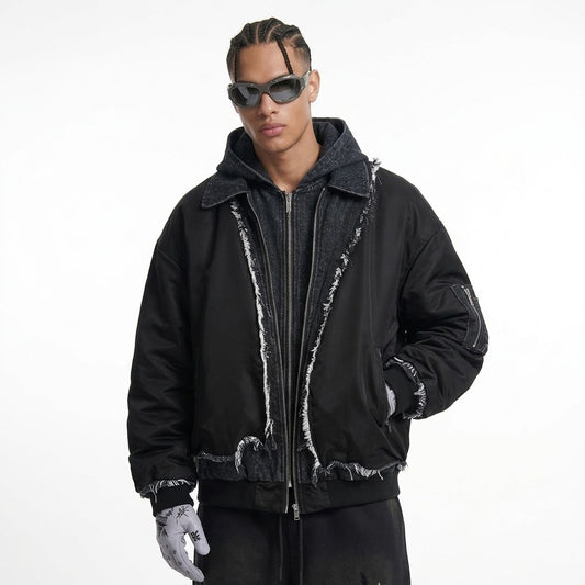 American Retro Washing Heavy Industry Stitching Hoodie For Men