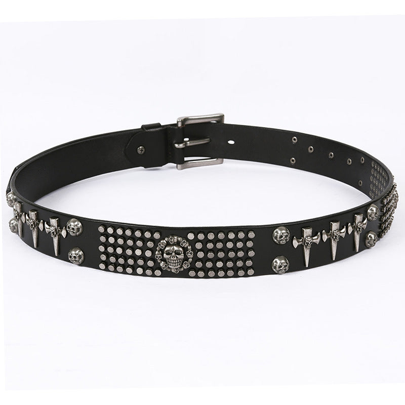 Punk Style Skull Head All-Match Belt