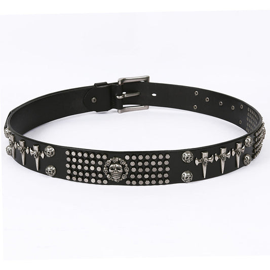 Punk Style Skull Head All-Match Belt