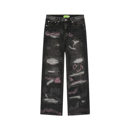 Men's Straight Jeans With Holes All Products