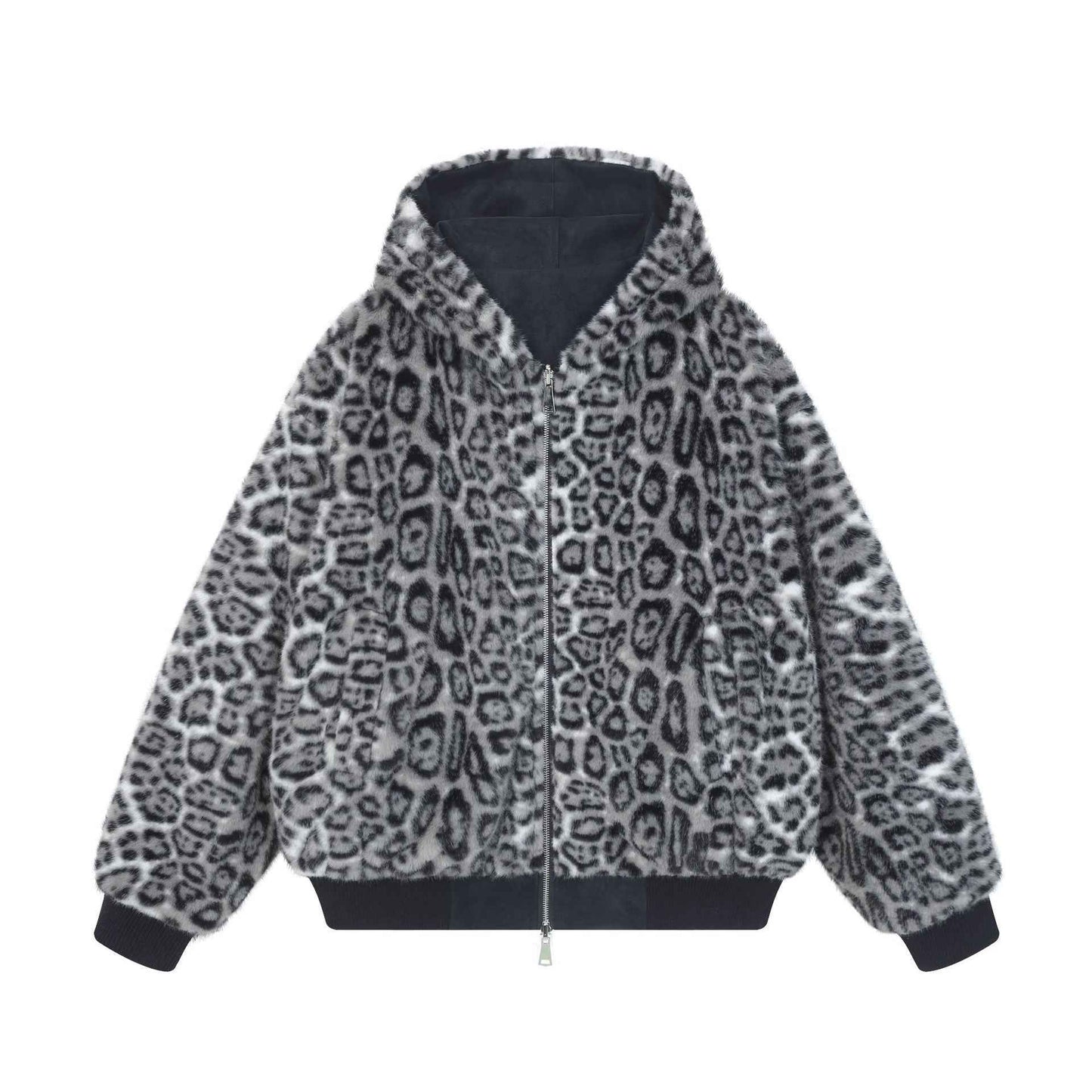 Double sided mountain carved leopard print hoodie for men and women | MuddyStock Originals