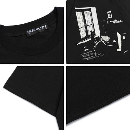 Retro Lonely Cat Print Round Neck Short Sleeve T-Shirt For Men And Women | MuddyStock Originals MuddyStock