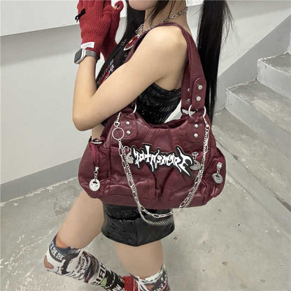 One Shoulder Niche Letter Crossbody Bag