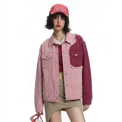 Punk Trendy Color Matching Irregular Jacket For Women MuddyStock null