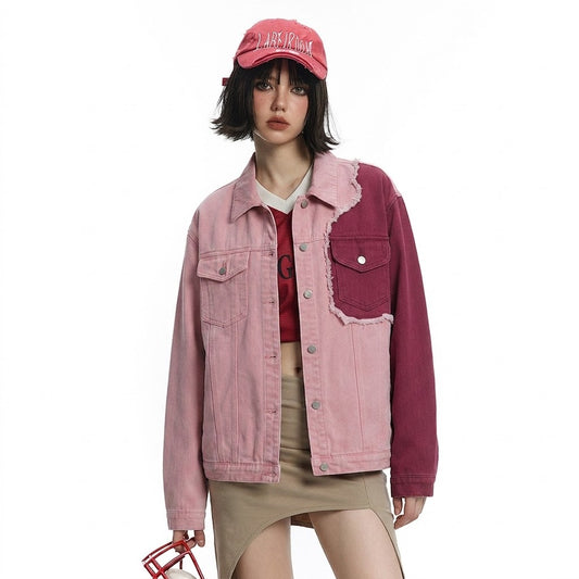 Punk Trendy Color Matching Irregular Jacket For Women MuddyStock null
