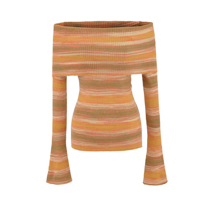 Striped slim fit sweater for women | MuddyStock Originals MuddyStock