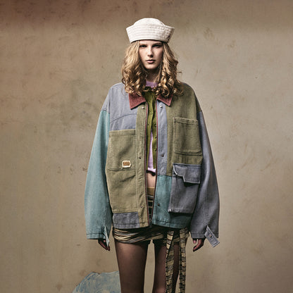Color blocked workwear jacket for women | MuddyStock Originals