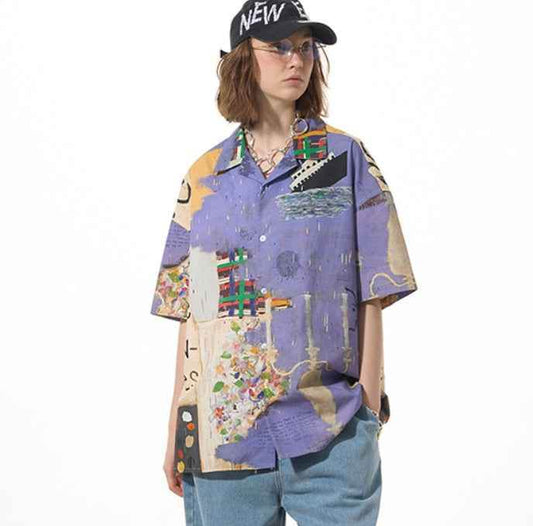 Casual Loose Short Sleeved Shirt For Women MuddyStock
