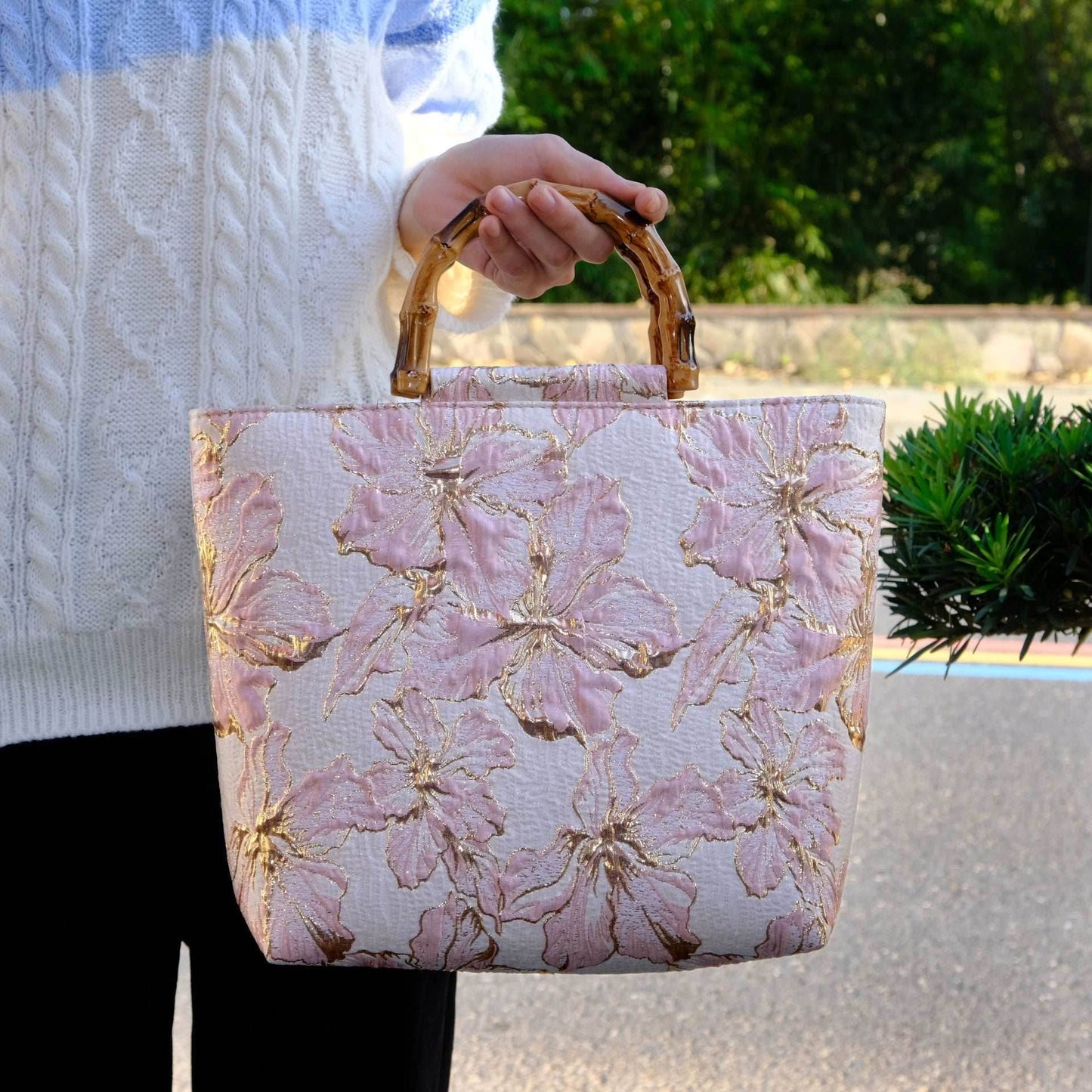 Women's Bronzing Flower Canvas Bag MuddyStock
