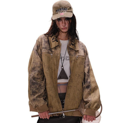 Streetwear Lapel Jacket For Women null