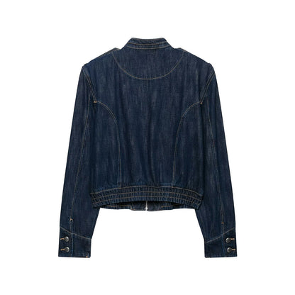 Button embellished denim jacket for women | MuddyStock Originals