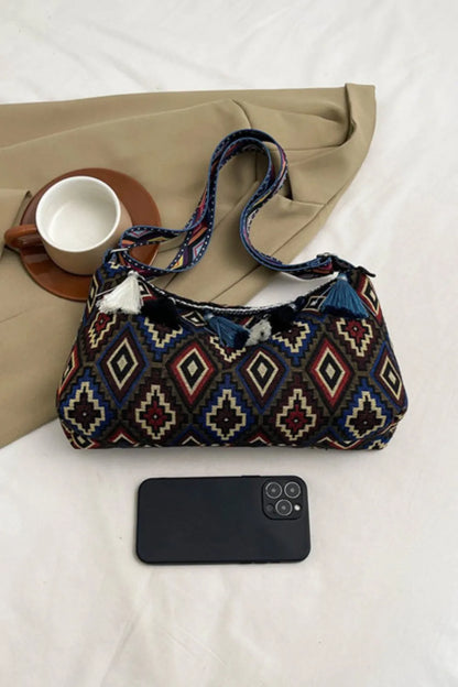 Tassel Adjustable Strap Shoulder Bag For Women