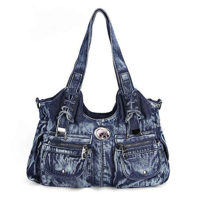 Denim Shoulder Bag For Women Blue
