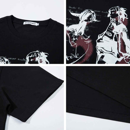 Style Cartoon Print Trendy Short Sleeve T-Shirt For Men And Women | MuddyStock Originals MuddyStock