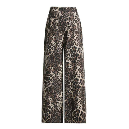 Ripped leopard printed jeans for women | MuddyStock Originals