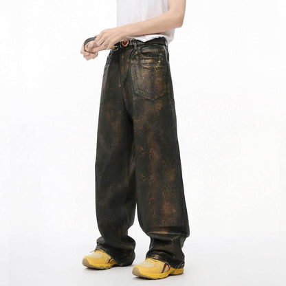 Waste Soil Wind Reverse Pocket Personality Jeans MuddyStock