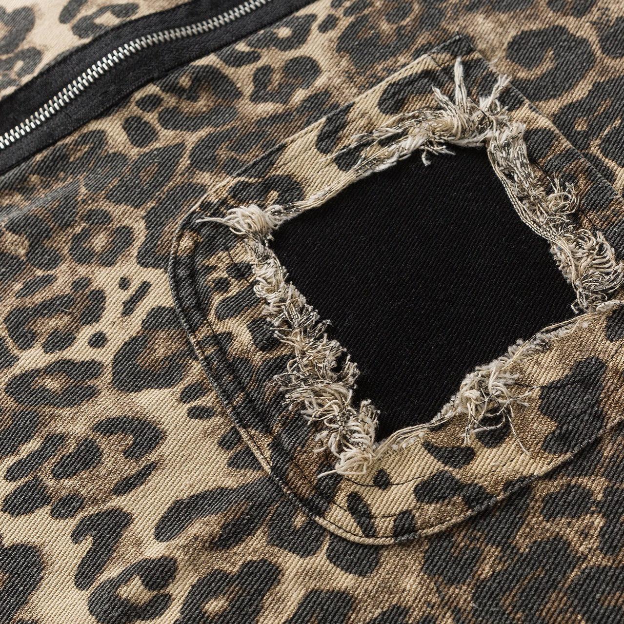 Vintage Leopard Print Jacket For Women null
