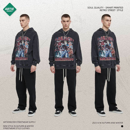 Printed washed men's hoodie | MuddyStock Originals MuddyStock