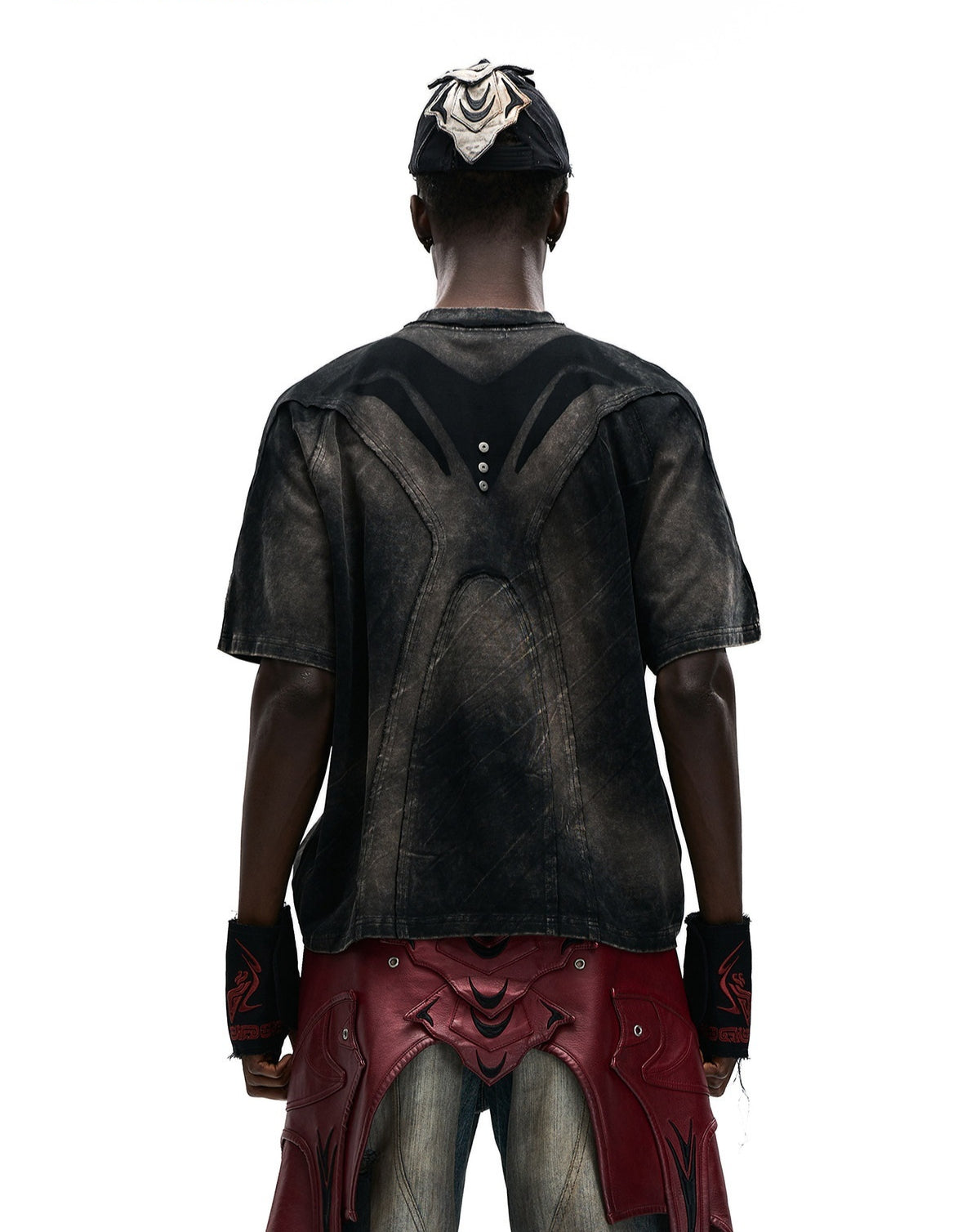 Washed-and-distressed T-shirt For Men