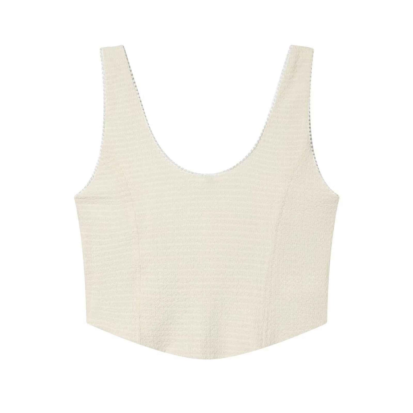 Texture tight corset style sleeveless top for women | MuddyStock Originals