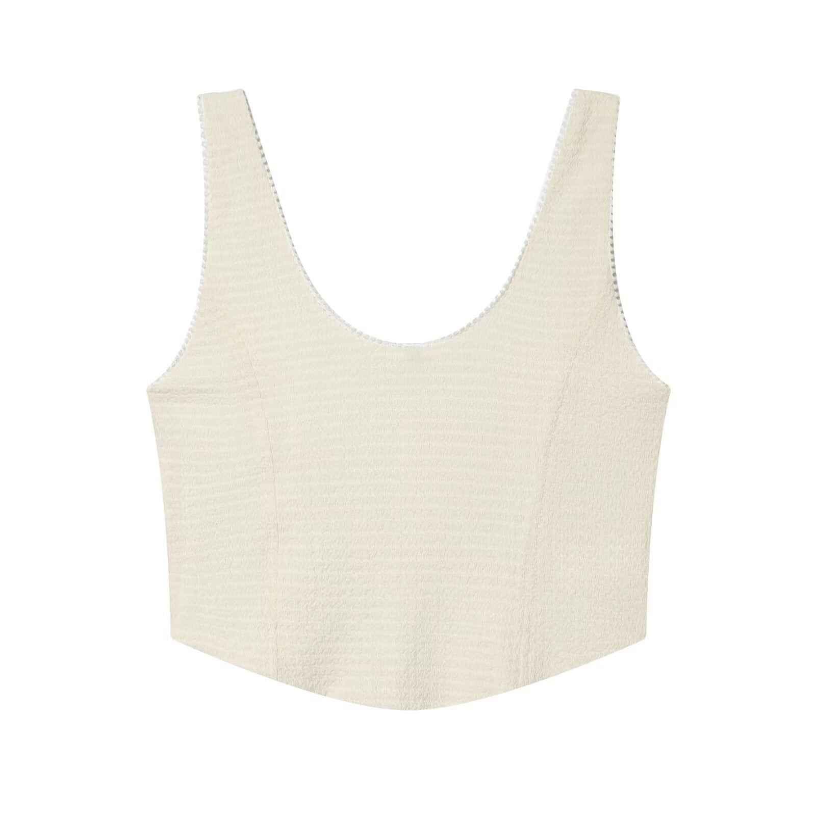 Texture tight corset style sleeveless top for women | MuddyStock Originals