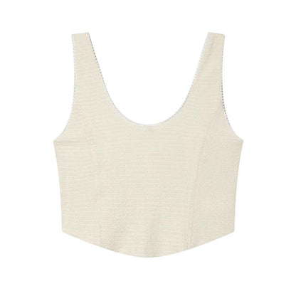 Texture tight corset style sleeveless top for women | MuddyStock Originals