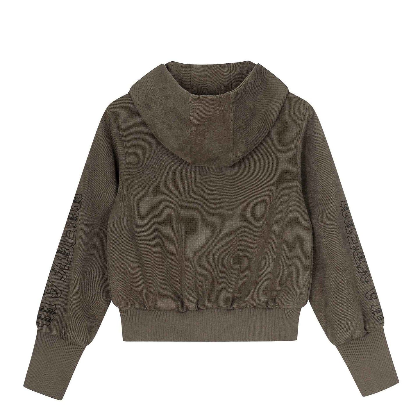 Retro cross print short hoodie for women | MuddyStock Originals