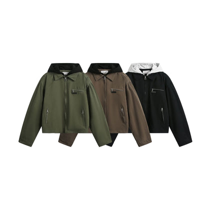 Vintage hooded jacket short jacket for men and women eprolo