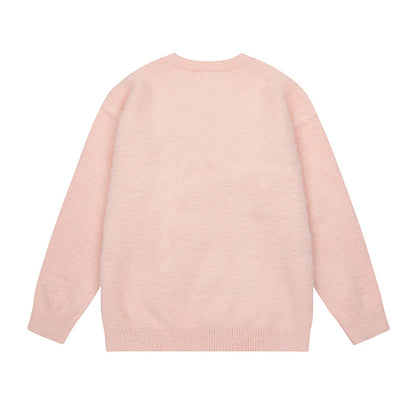 Butterfly jacquard round neck knitted sweater for women | MuddyStock Originals MuddyStock