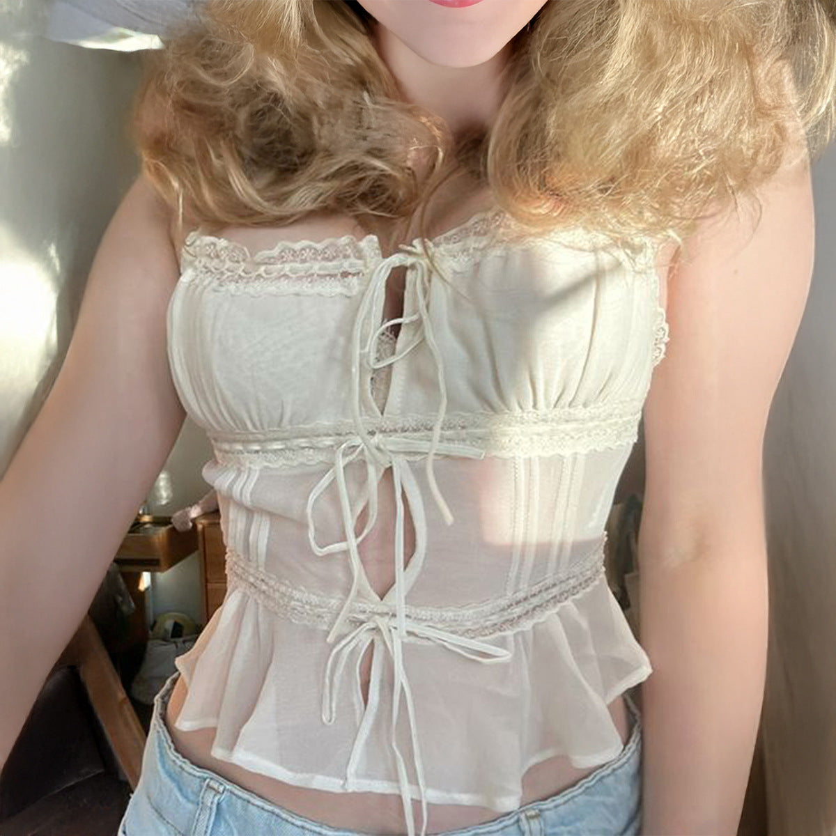 Lace Strap Tube Top Vest for Women | MuddyStock Originals MuddyStock