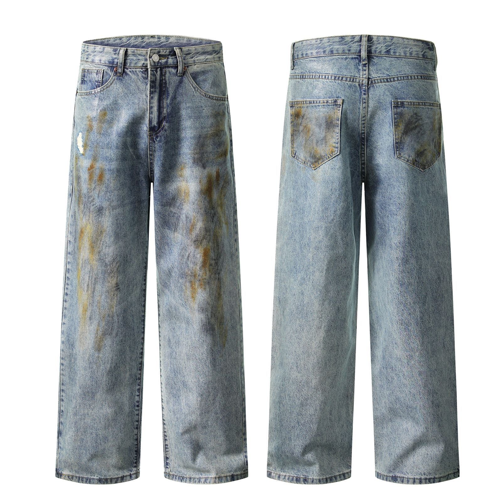 Streetwear Washed Distressed Denim Jeans For Men And Women | MuddyStock Originals MuddyStock